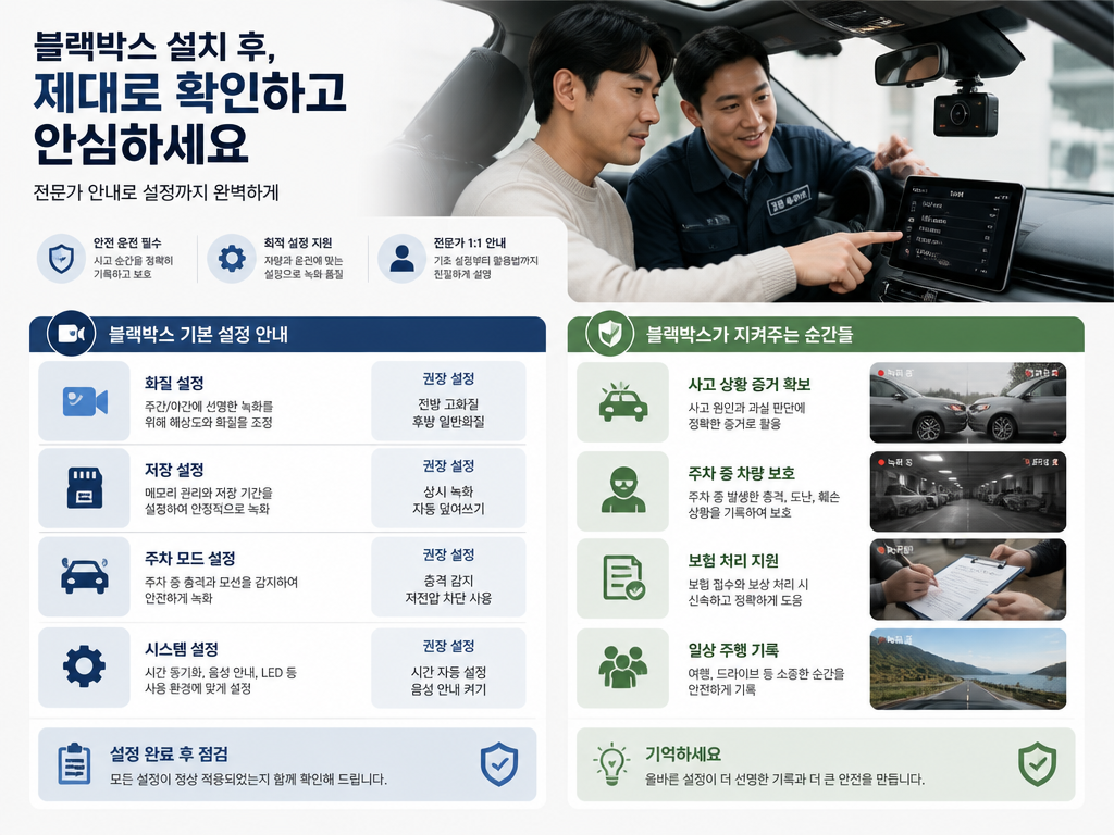 카센터 대신 전문점, 블랙박스 교체 전 확인할 조건