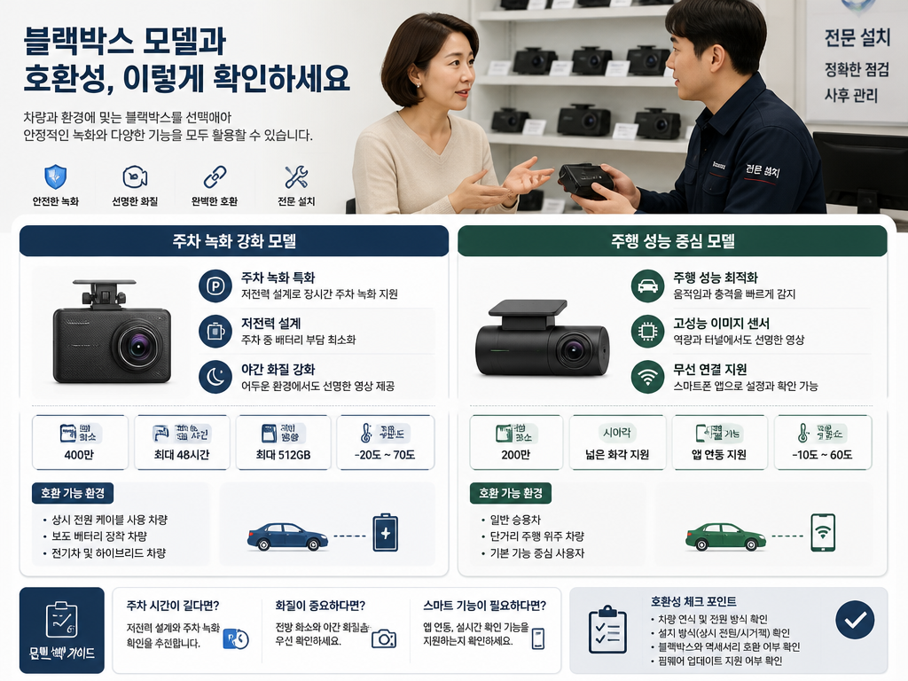 카센터 대신 전문점, 블랙박스 교체 전 확인할 조건