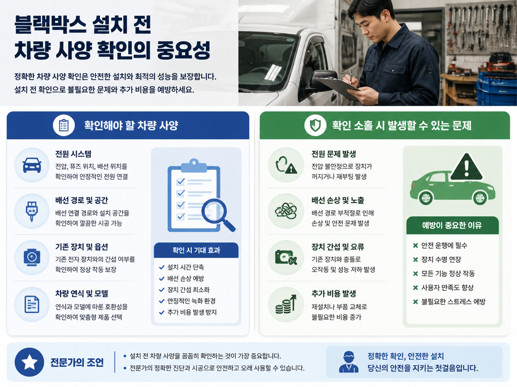 블랙박스 견적, 공임 분리 여부 모르면 손해 보는 구조