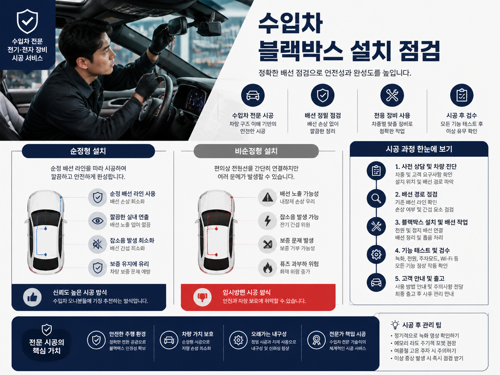 수입차 블랙박스 처음 달 때, 전용 모델 vs 일반 제