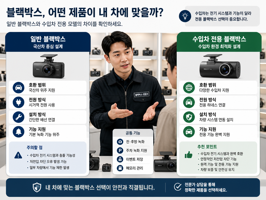 수입차 블랙박스 처음 달 때, 전용 모델 vs 일반 제