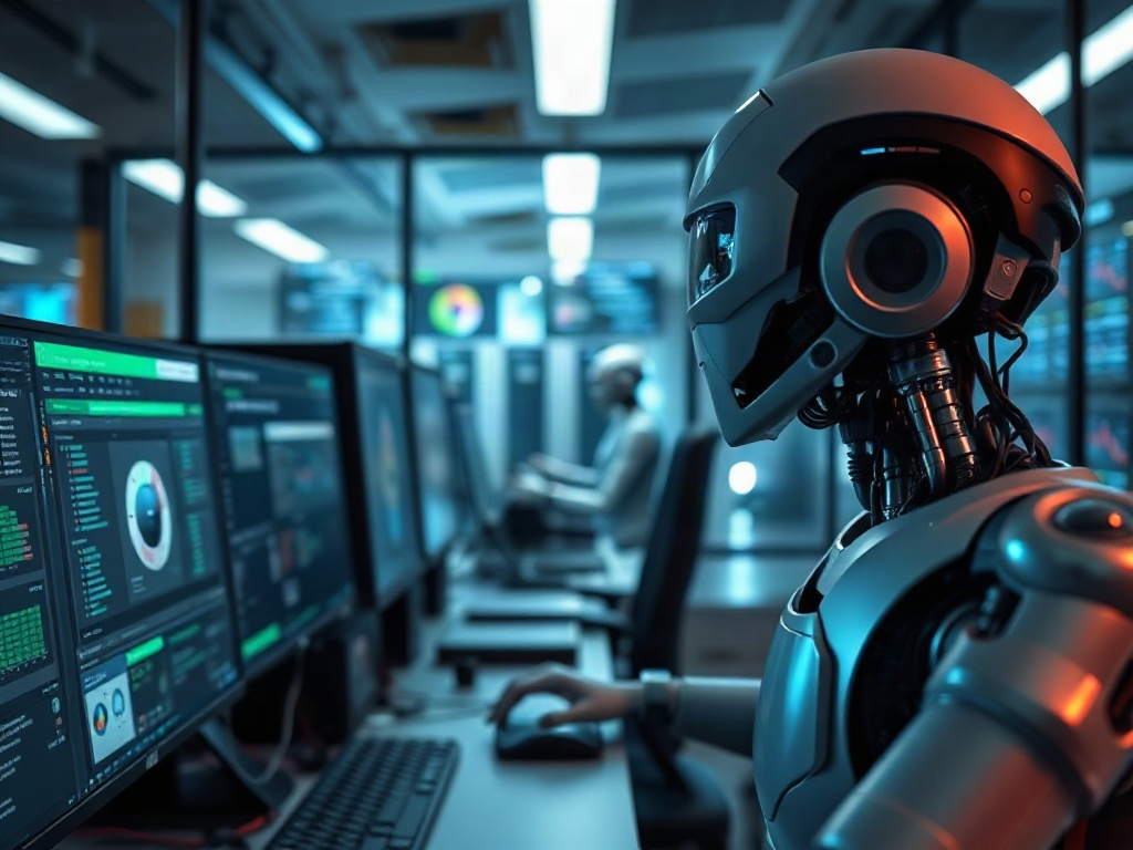 AI chatbot illustration for small business websites in 2026, showcasing AI tools and customer engagement