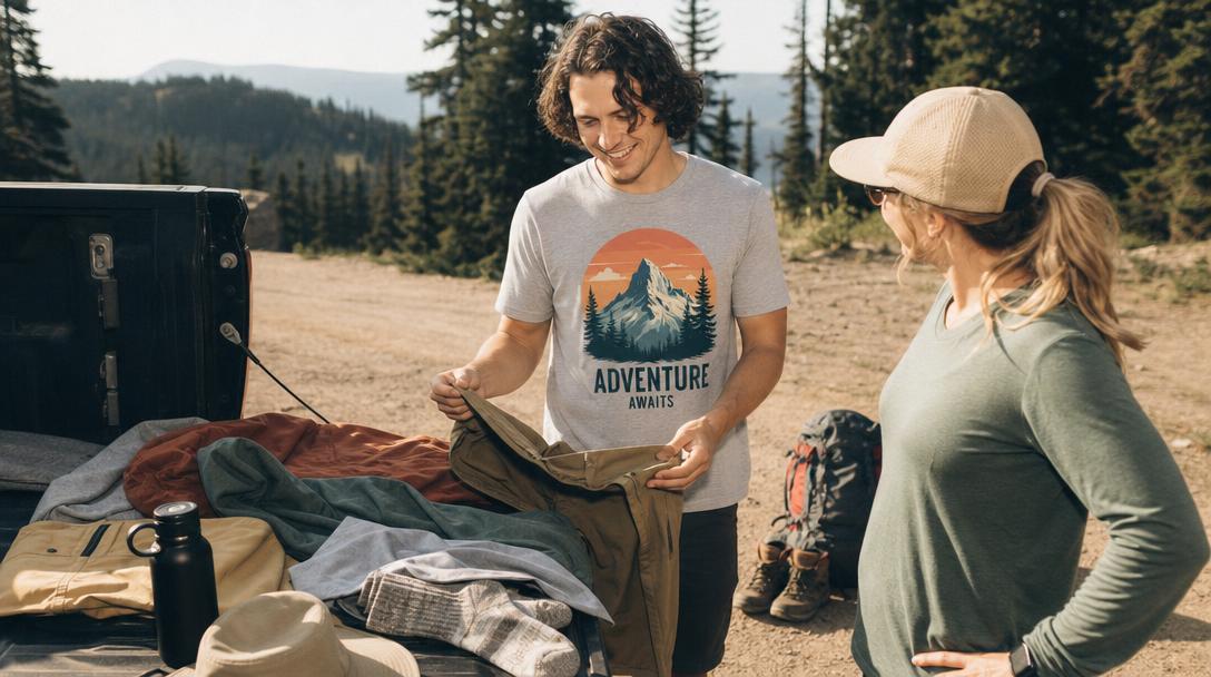 Selection of eco-friendly hiking apparel