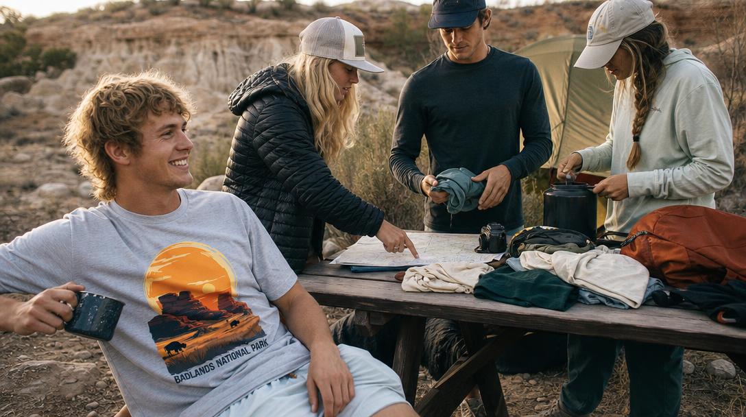 Lightweight long sleeve shirt ideal for backpacking in the sun