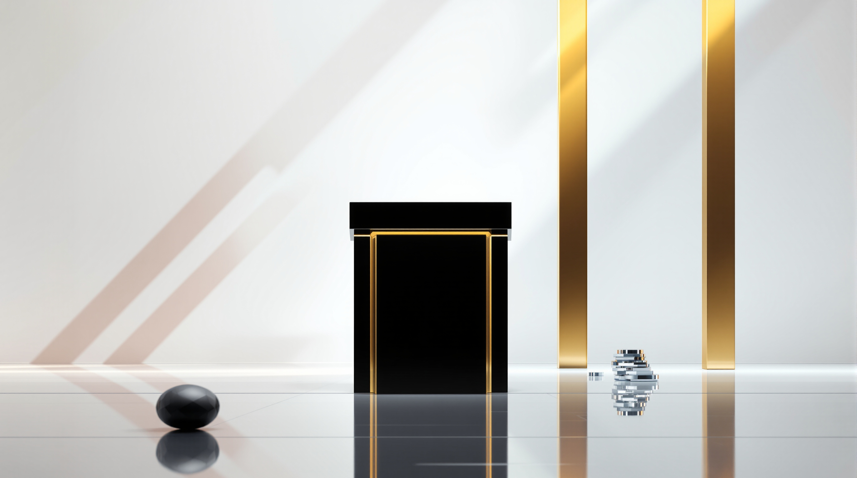 empty polished lectern on a minimalist reflective stage — editorial cover artwork for the Knightron story on Markets Await Warsh Jackson Hole Speech As Oil Jumps, Tech L