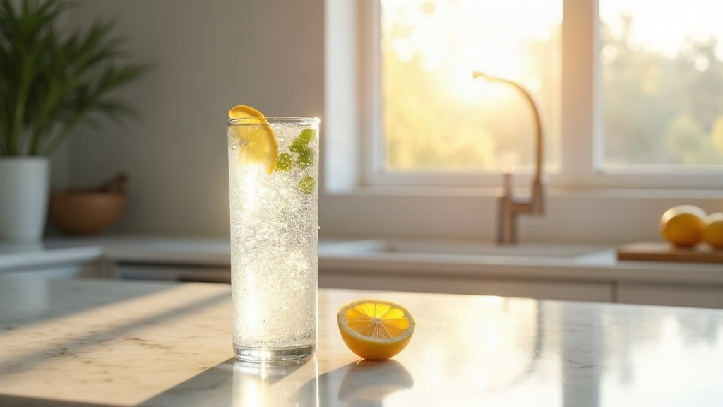 Glass of fresh water on a Boise Idaho kitchen counter