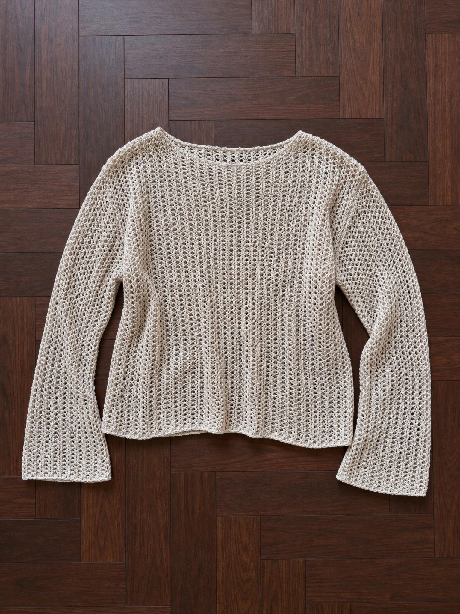 Sinsay cream open-knit jumper size S – relaxed fit