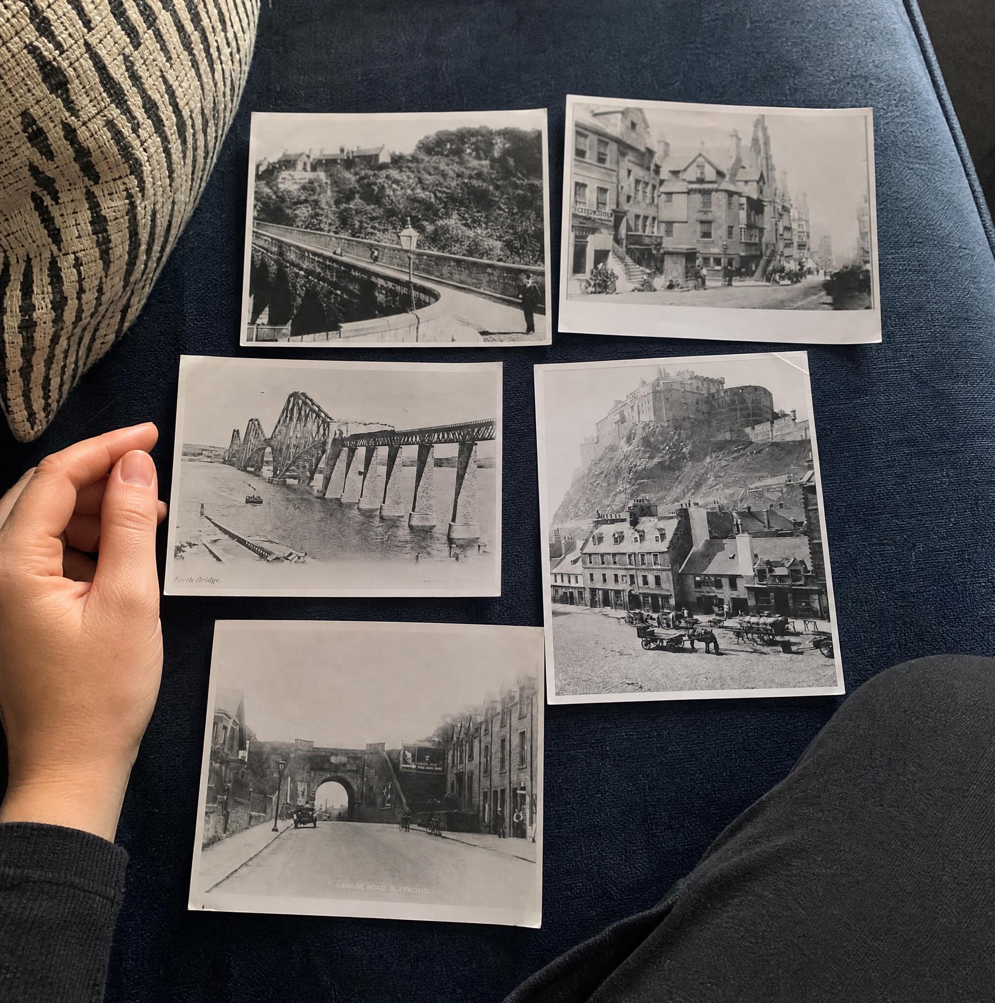 Set of 5 Vintage Scottish Black & White Photo Prints