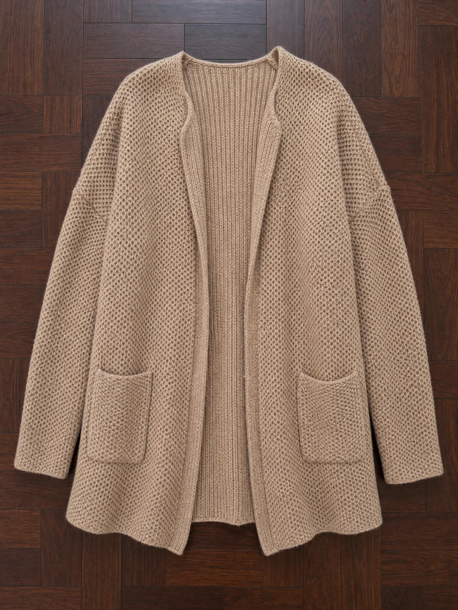 Charlise Chunky Knit Open Cardigan with Pockets