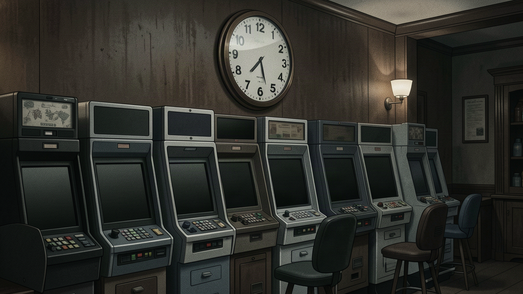 Slot machine spente durante la fascia oraria di spegnimento a Monza