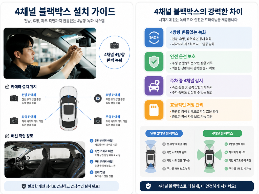 4채널 블랙박스 가격, 채널 수마다 얼마나 차이 나나