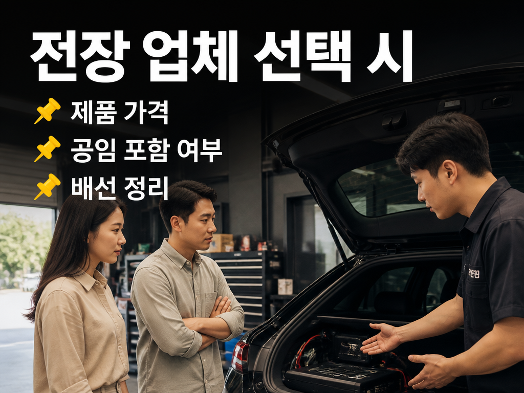 전장 견적의 오해, 공임 포함 여부가 먼저인 이유