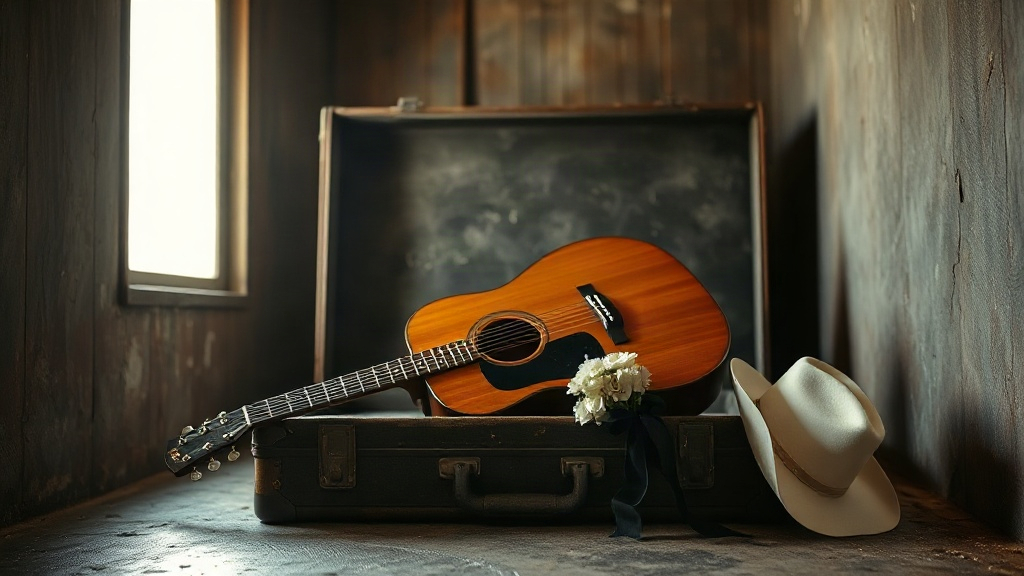 An editorial portrait-style image evoking Dolly Parton as a country music icon