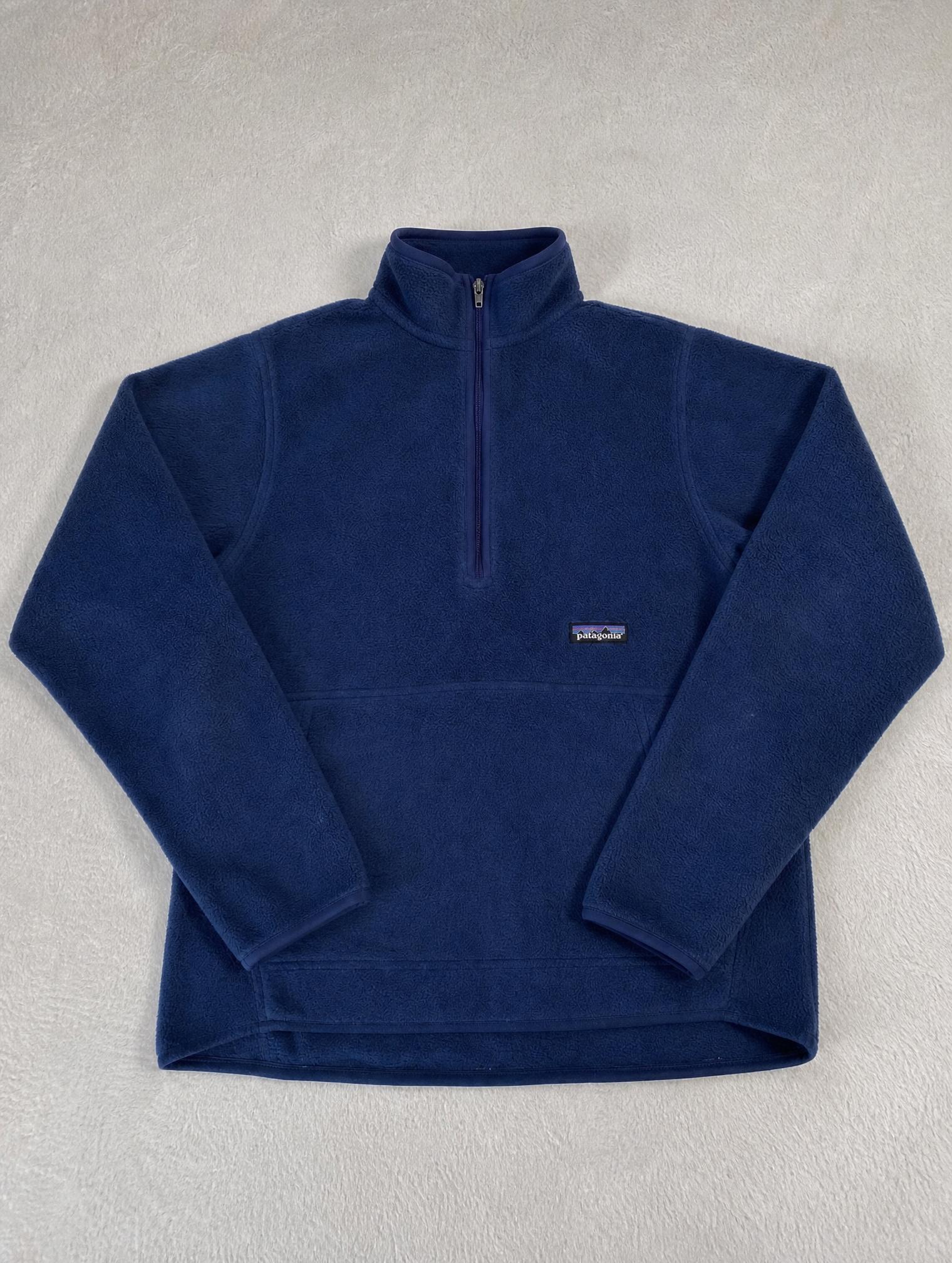 Patagonia Navy Half-Zip Fleece Pullover Very Good