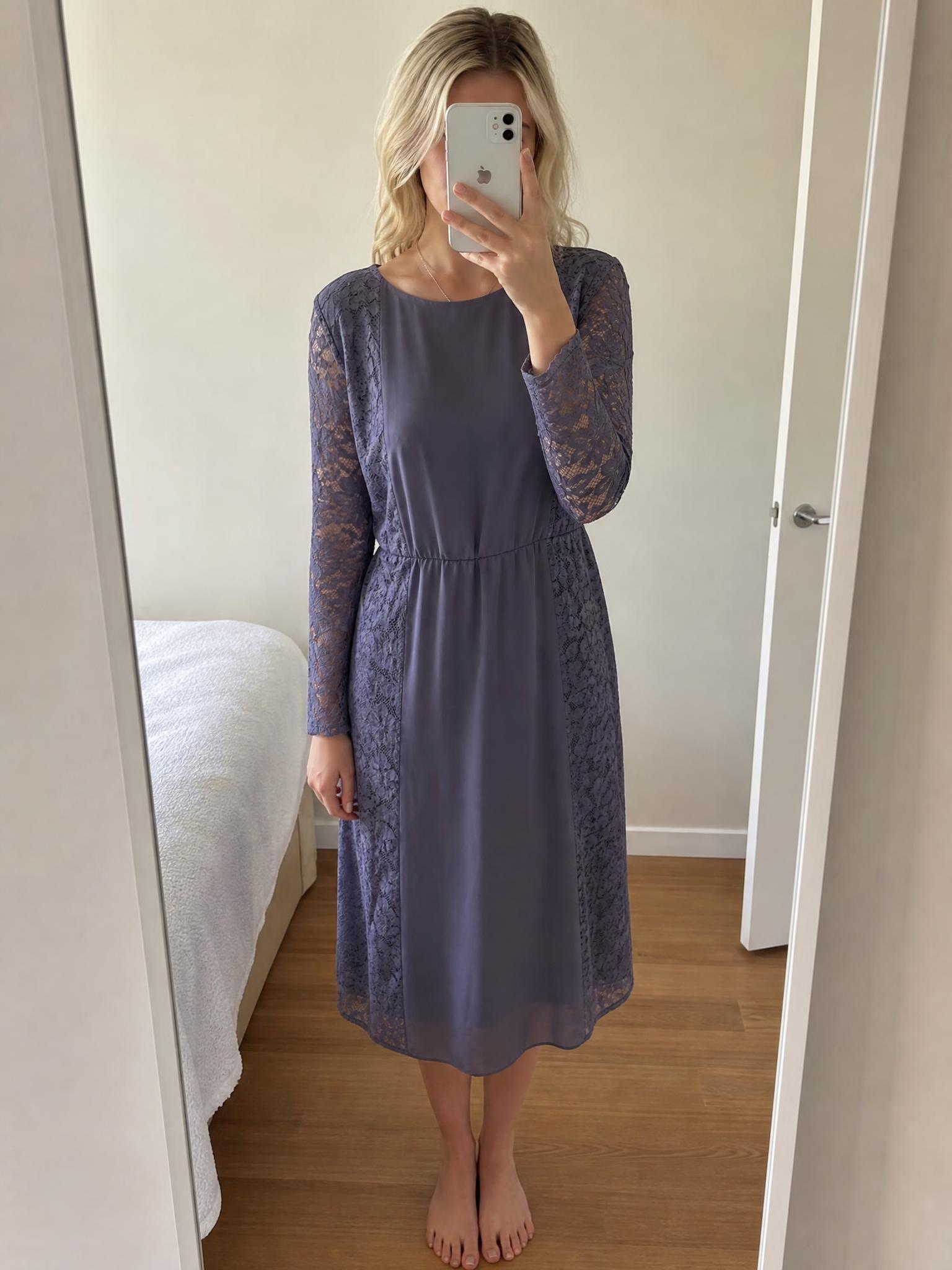 Intimissimi Lace Panel Jumpsuit in Dusty Lavender – New