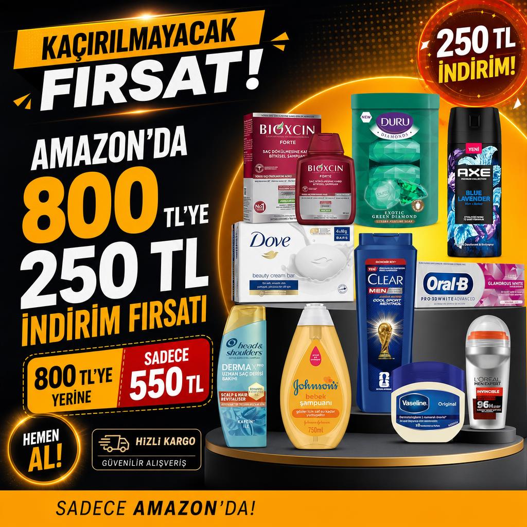 AMAZON'DA 800 TL'YE 250 TL İNDİRİM FIRSATI!!!