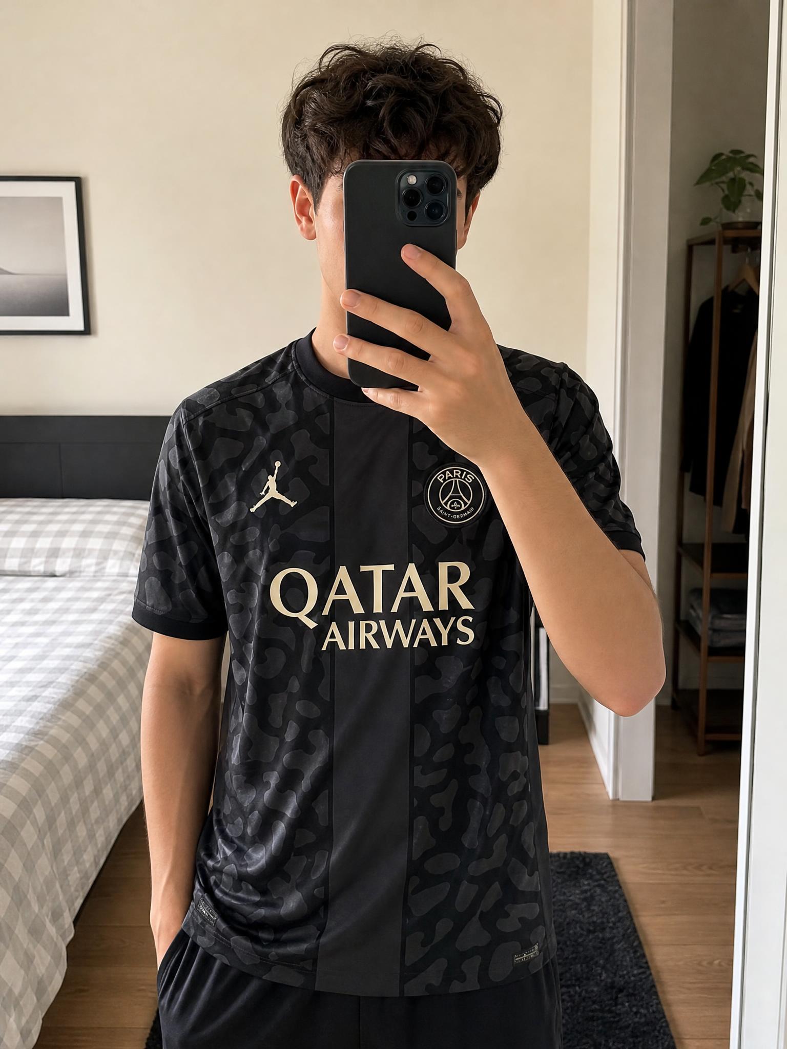 Jordan PSG camouflage football shirt – Qatar Airways