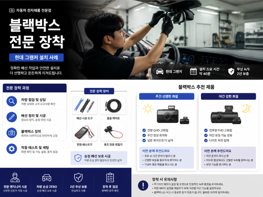 그랜저 블랙박스 장착에서 거치대 선택이 먼저인 이유