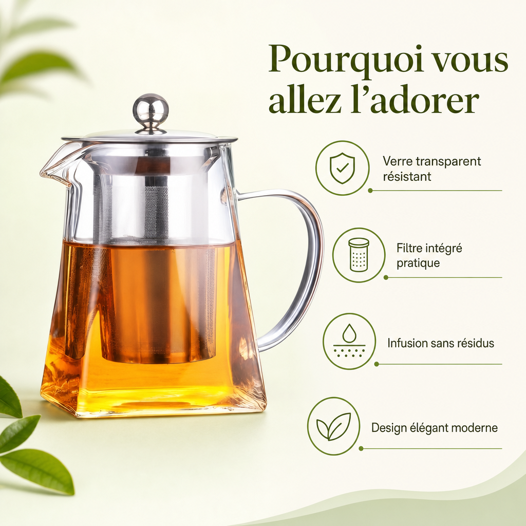 Ta théière en verre, ton thé comme tu veux