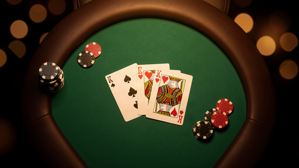 Tavolo da blackjack online con carte e fiches