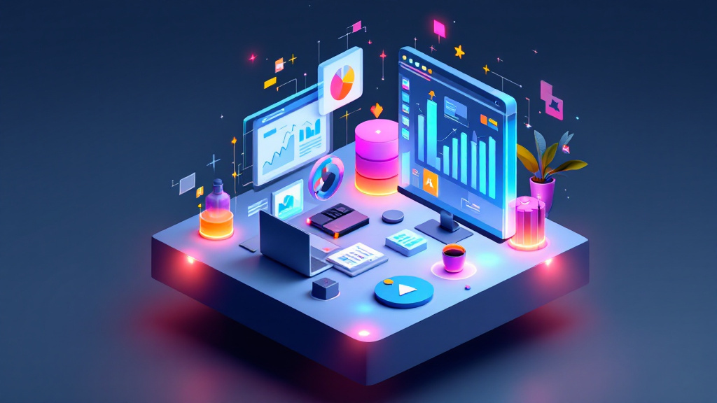 Small business customer data analysis using AI tools, showcasing data charts and AI interface