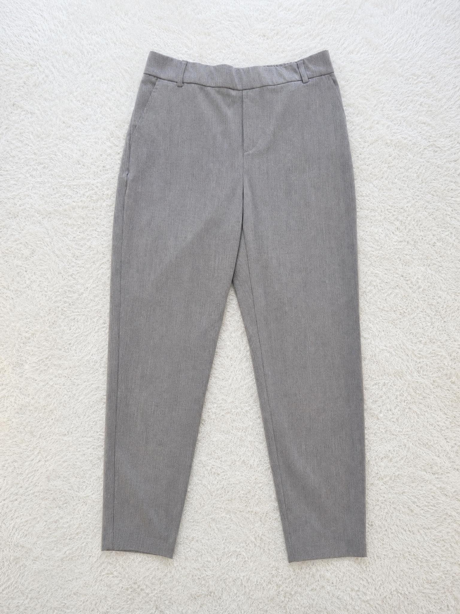 Taupe beige tailored straight-leg trousers – very good condition
