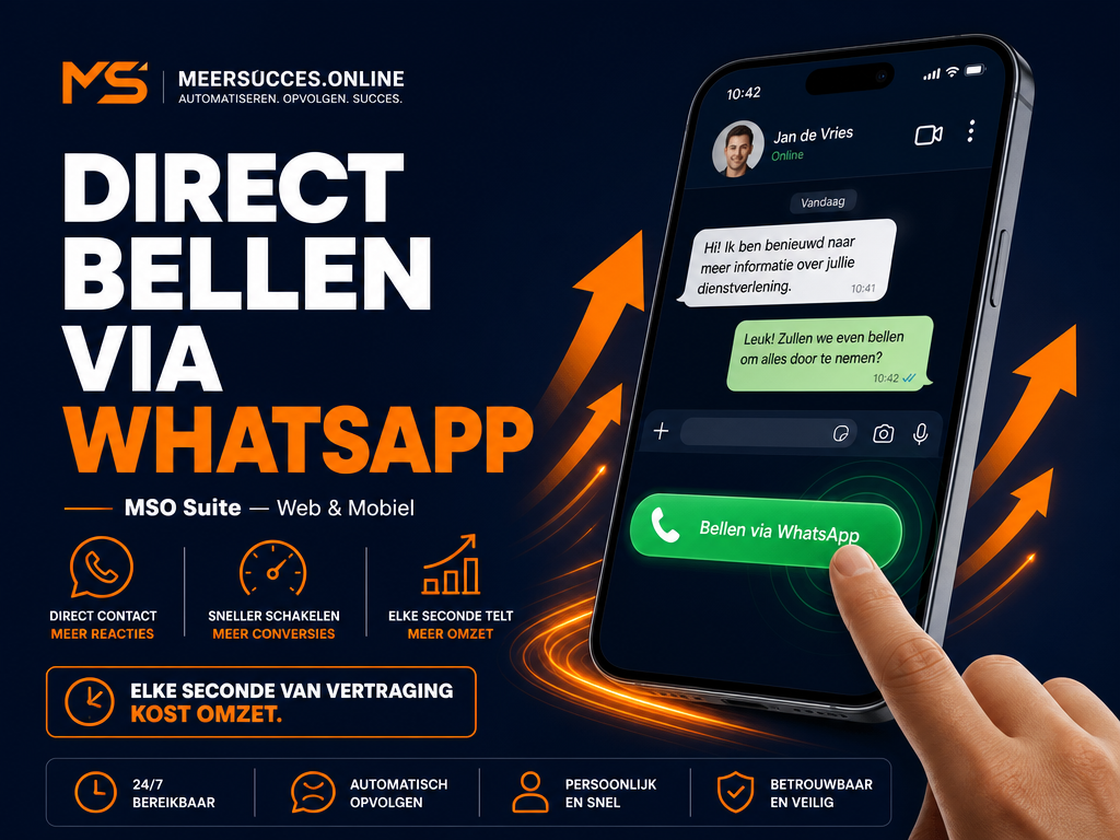 Direct Bellen via WhatsApp: De Ultieme Conversie-versneller in de MSO Suite