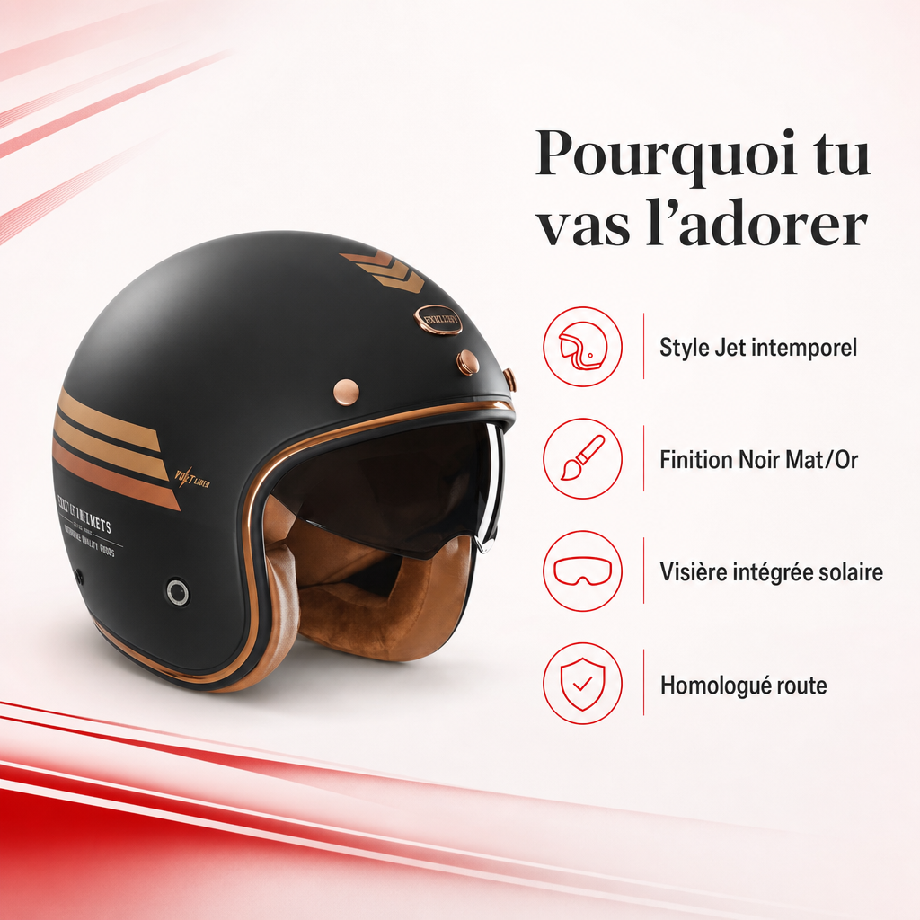 Le casque jet qui assume son style