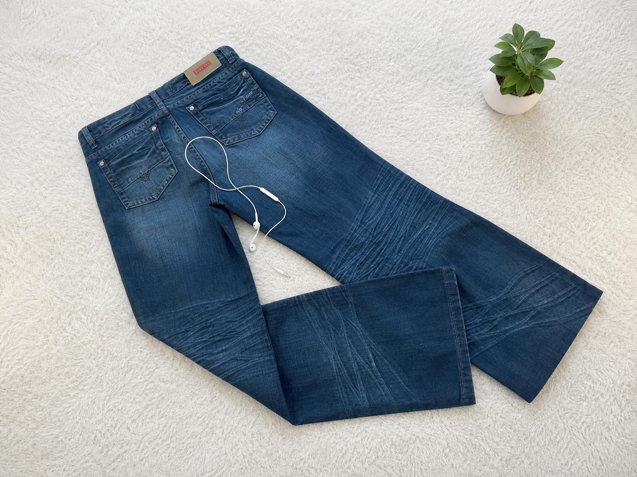Diesel Dark Blue Straight Leg Jeans Faded Detail Very Good
