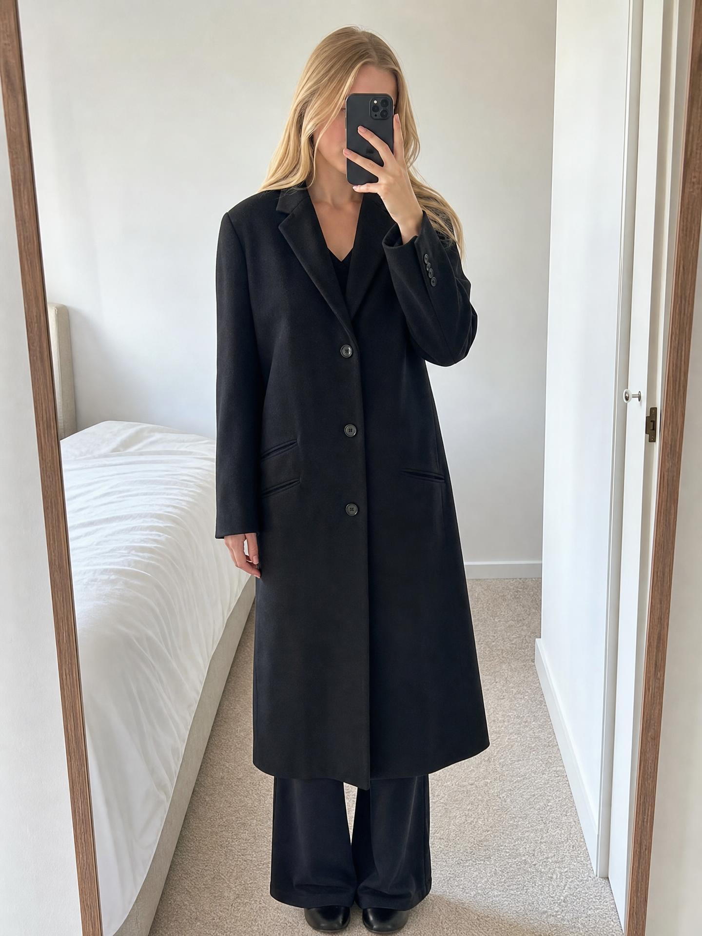Ben Sherman Black Longline Blazer – 3 Button Smart Fit
