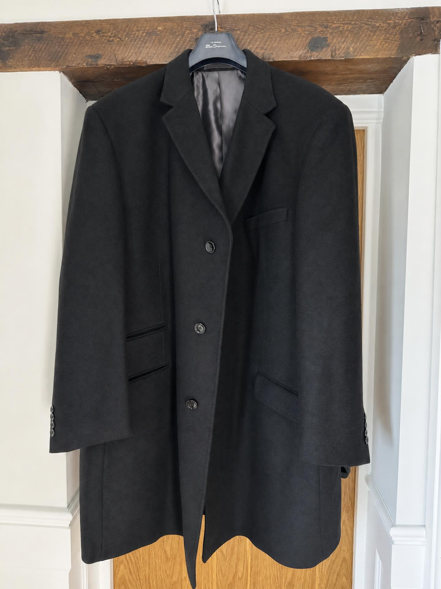 Black Tailored Longline Blazer with Notch Lapels