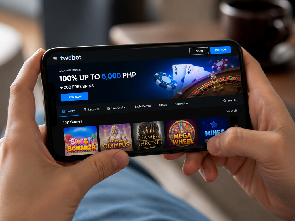Photo-realistic image illustrating the topic of the article section "Mobile Experience App and Browser" (about the online casino brand "twcbet"): Cover gap: no mobile app download or browser-play instructions. Discuss mobile compatibility (iOS/Android), whether dedicated app exists or browser play is recommended. Emphasize smooth gameplay on mobile.