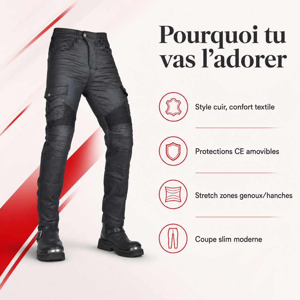 Le look cuir biker, sans la prison