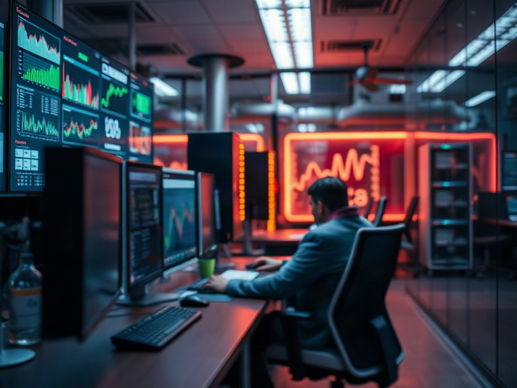 Illustration of AI-powered financial modeling accelerating scenario planning processes by 50 times