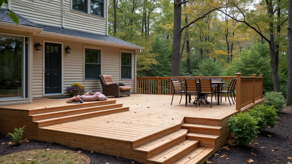 Finished multi-level custom deck