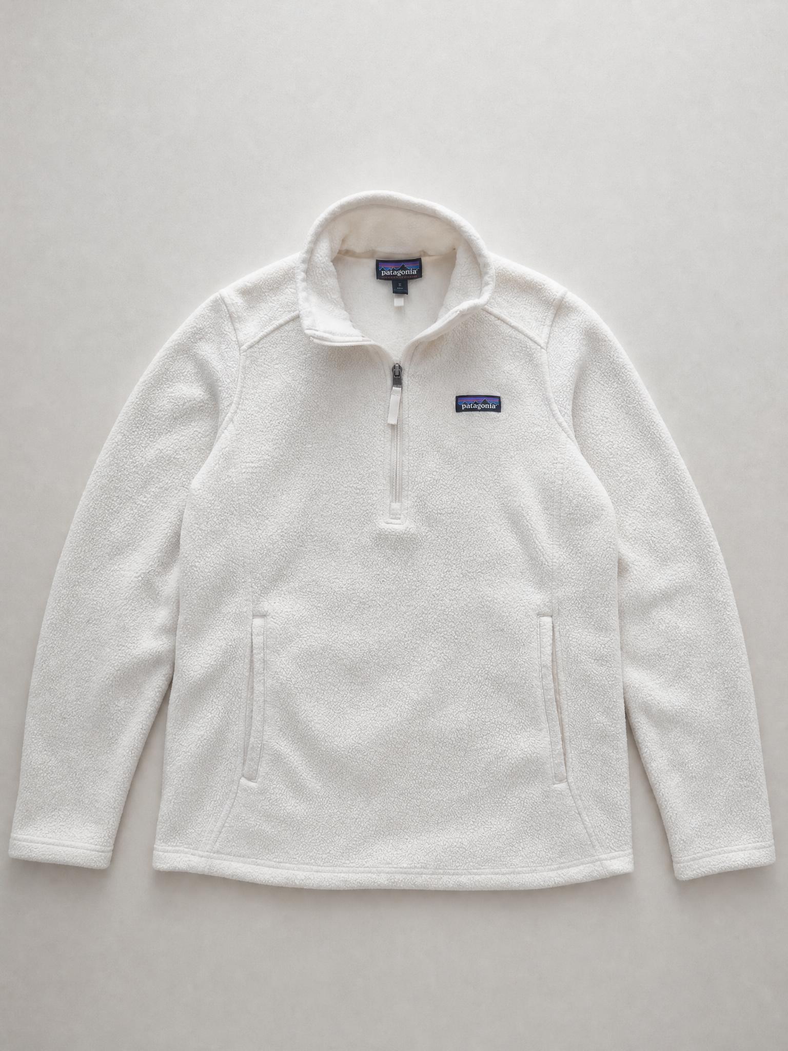 Patagonia Cream Quarter-Zip Fleece Pullover - Very Good