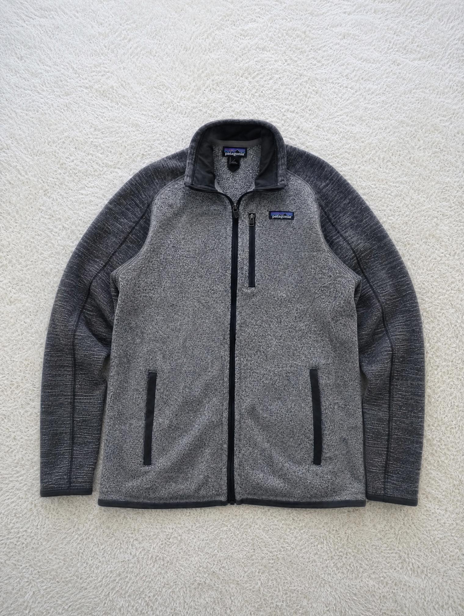 Patagonia Grey Patterned Fleece Jacket – Very Good
