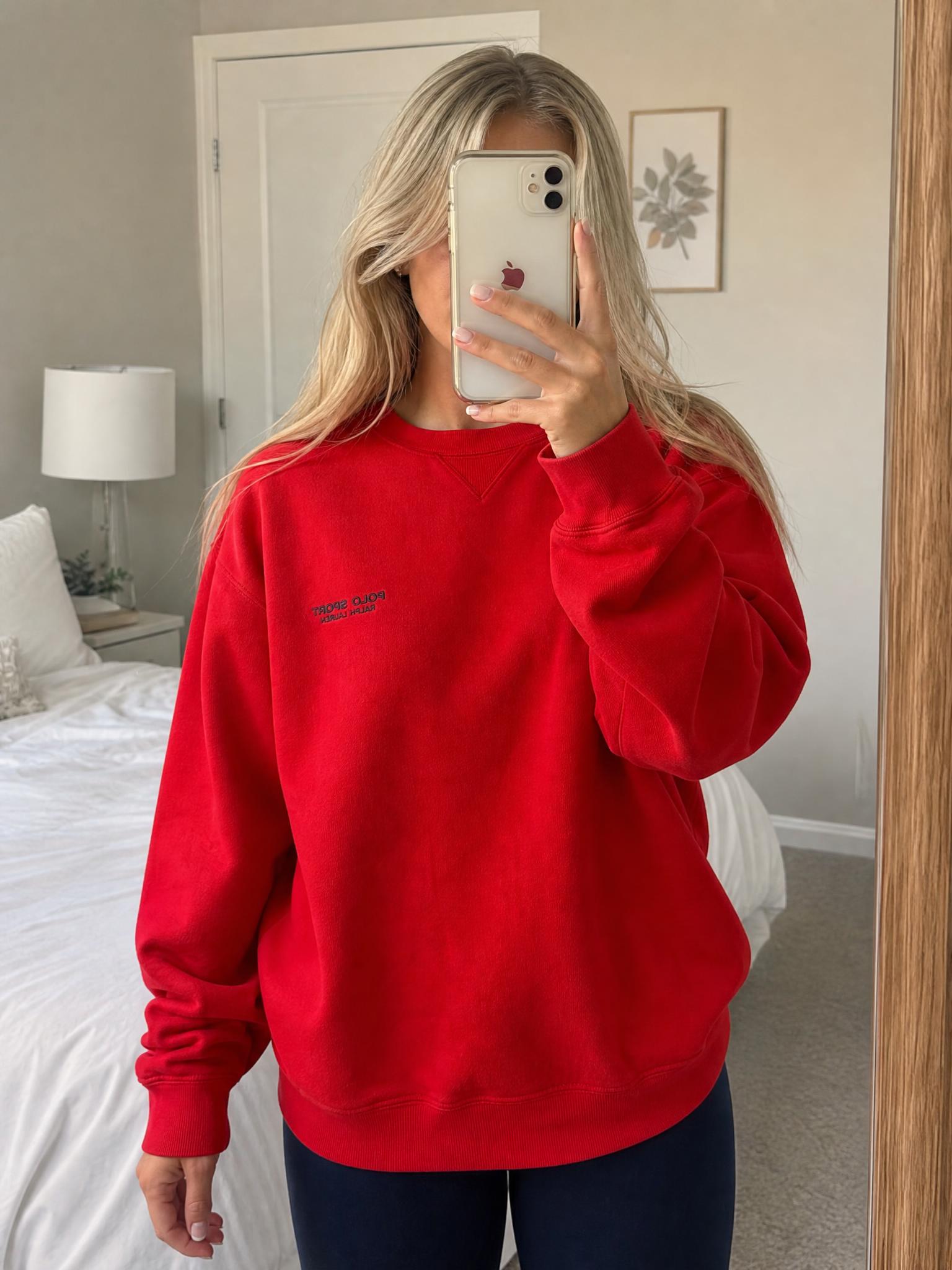 Polo Ralph Lauren Polo Sport Red Crewneck Sweatshirt