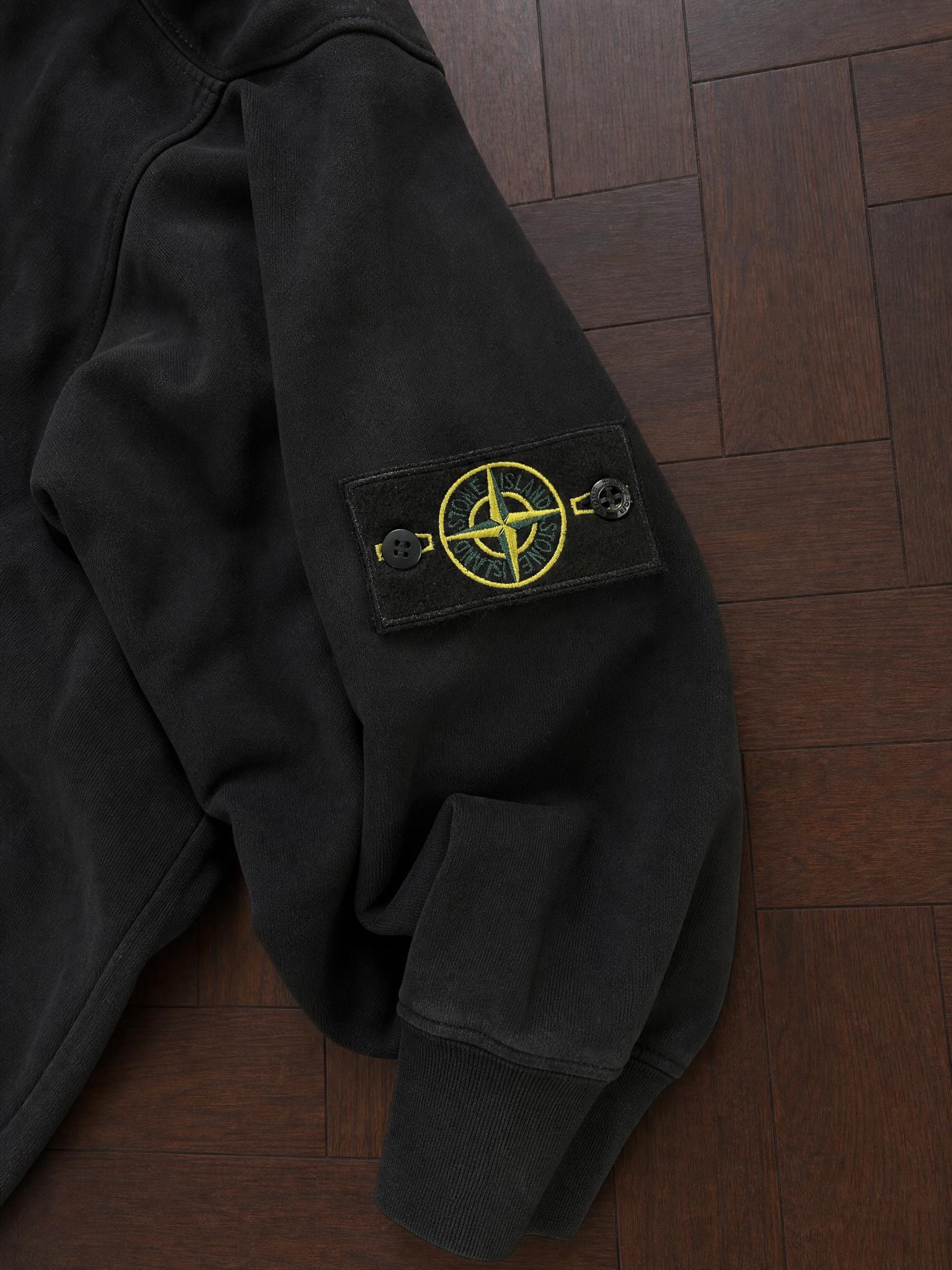 Stone Island Black Jacket with Compass Badge - Very Good