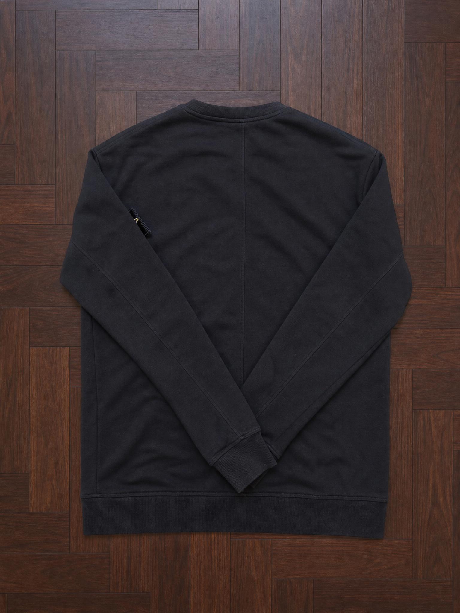 Black Crew Neck Sweatshirt with Panel Seams – Very Good