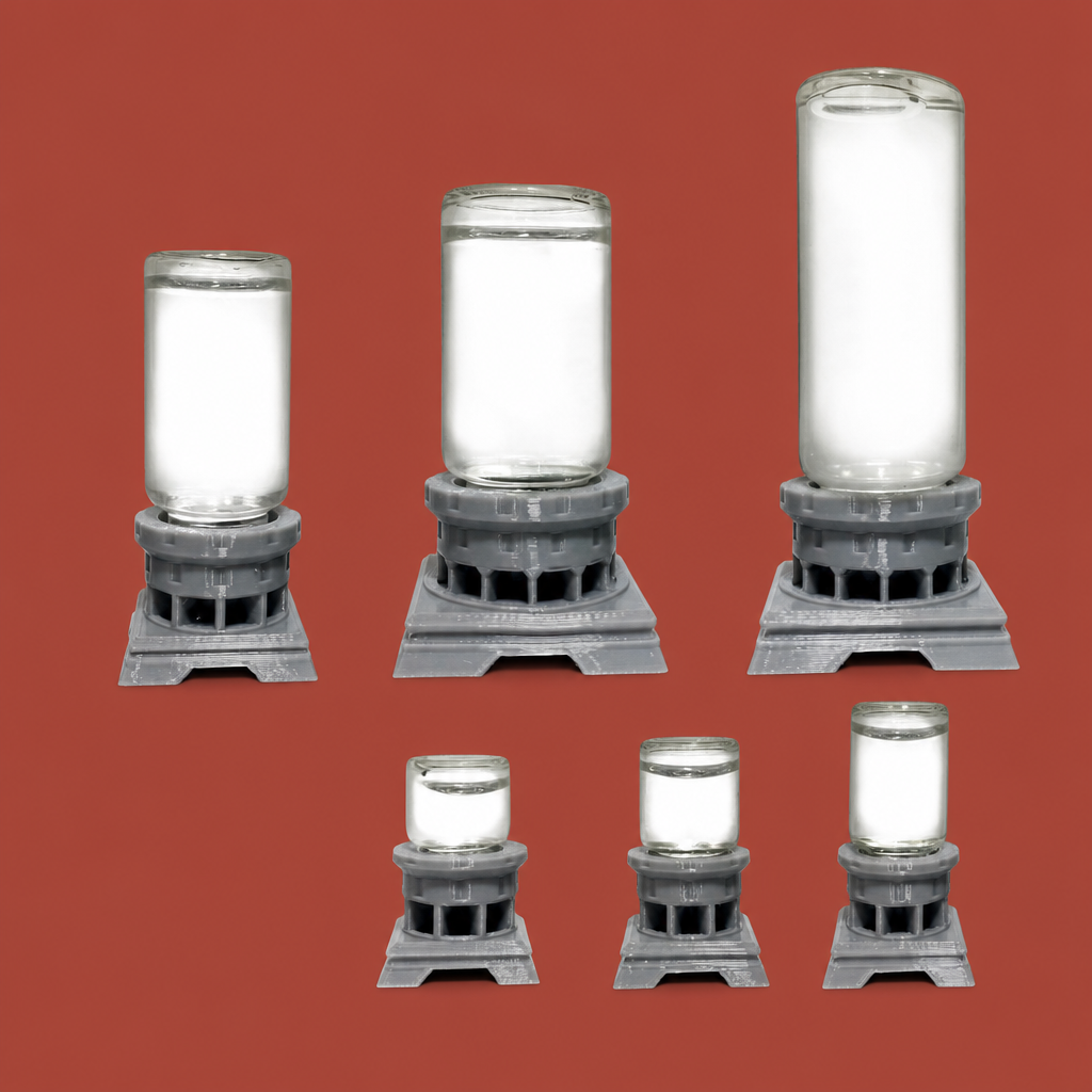Glass build, no-drown ant feeder design