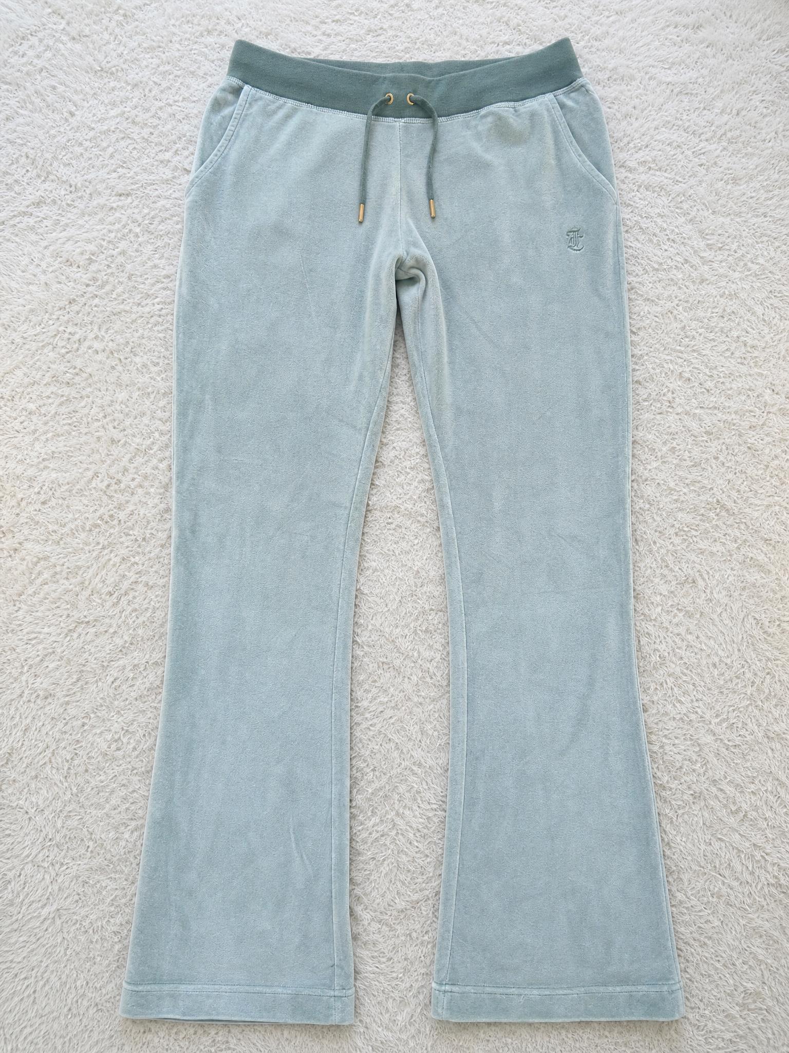 Juicy Couture Pale Blue Velour Bootcut Trousers