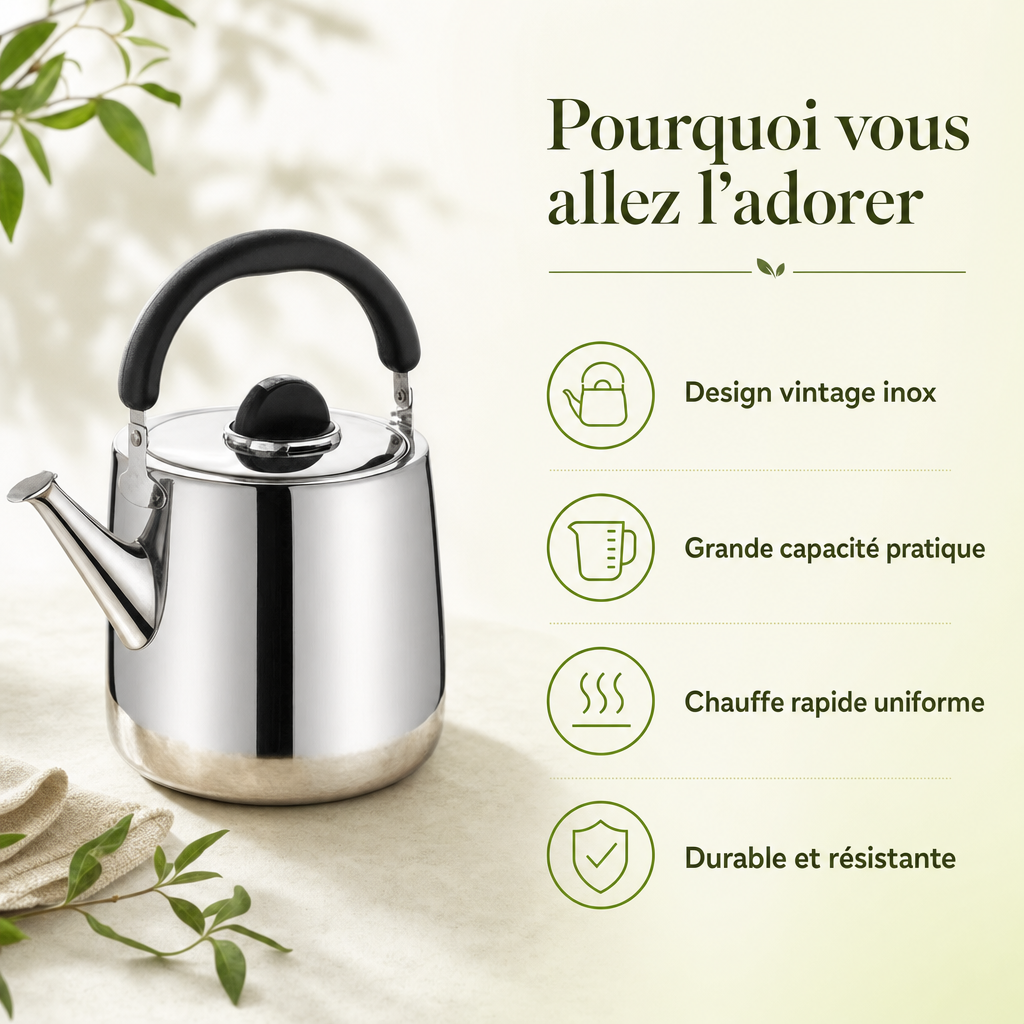 Une bouilloire inox vintage qui change tout
