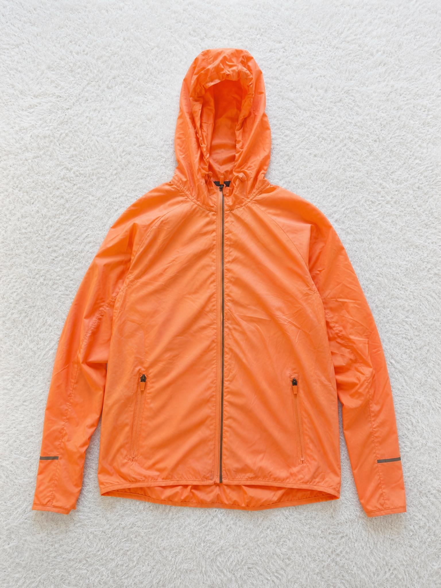 Ralph Lauren Orange Hooded Windbreaker Jacket Very Good