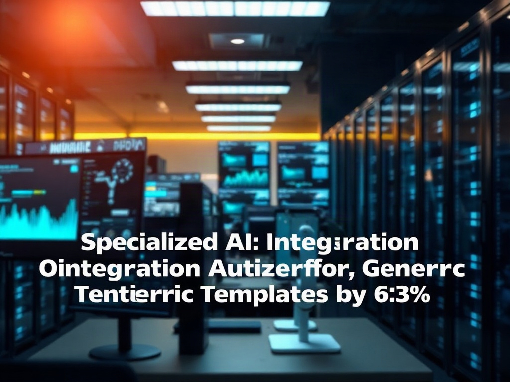 Illustration of AI tools outperforming generic templates with 63% efficiency boost in AI integrations.