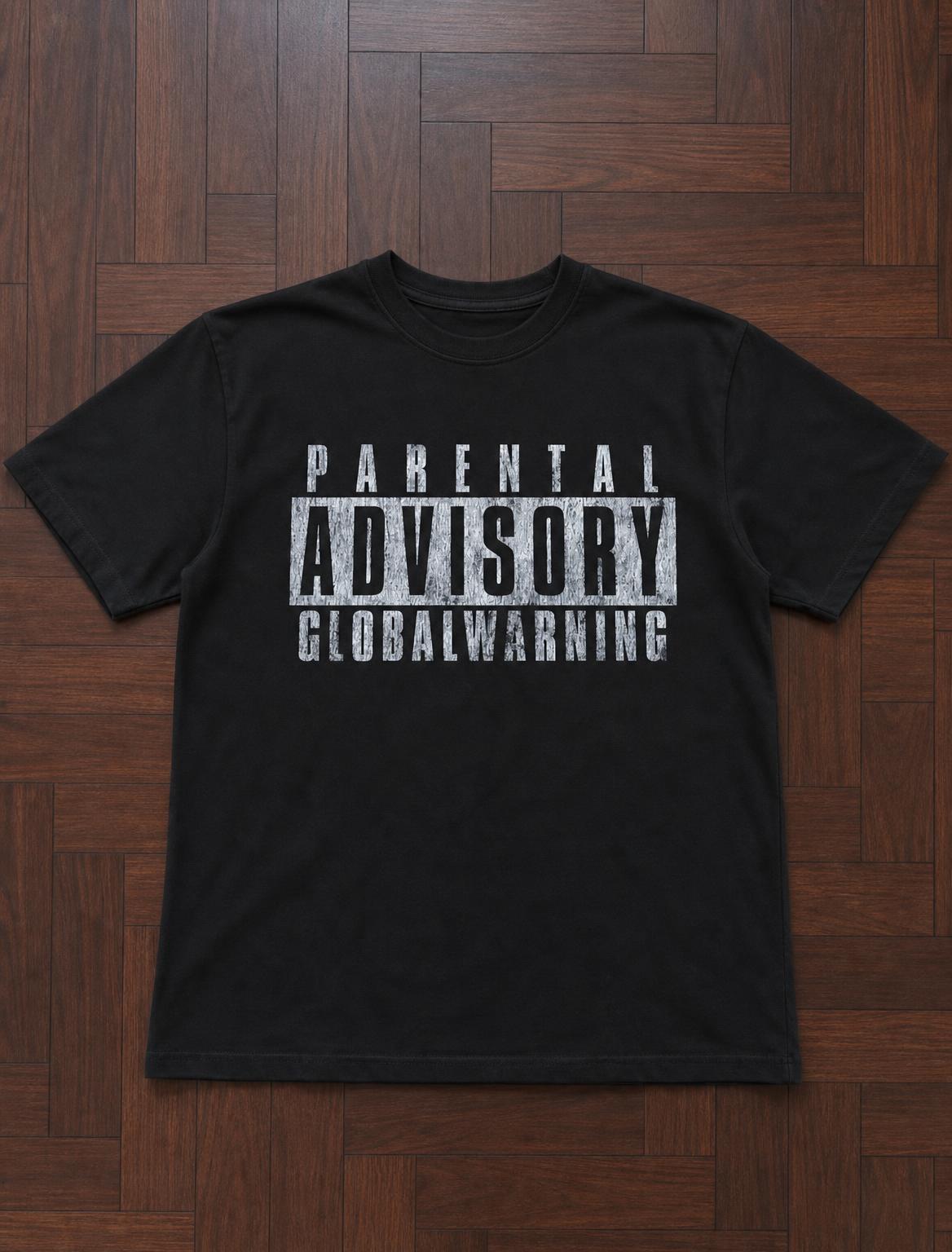 Black Parental Advisory Graphic T-Shirt – Very Good