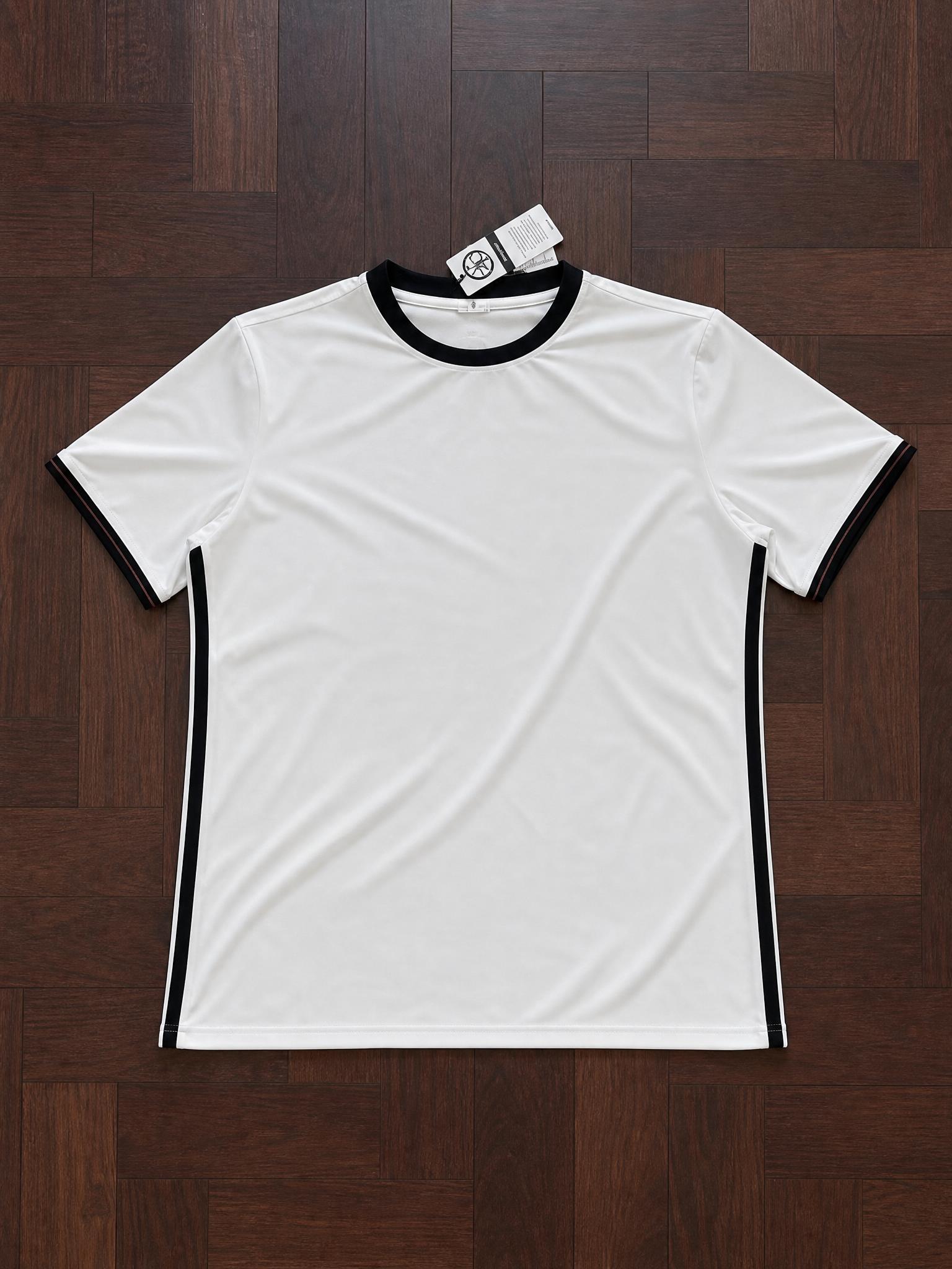 White Sports Training Top with Black & Red Trim - New with Tags