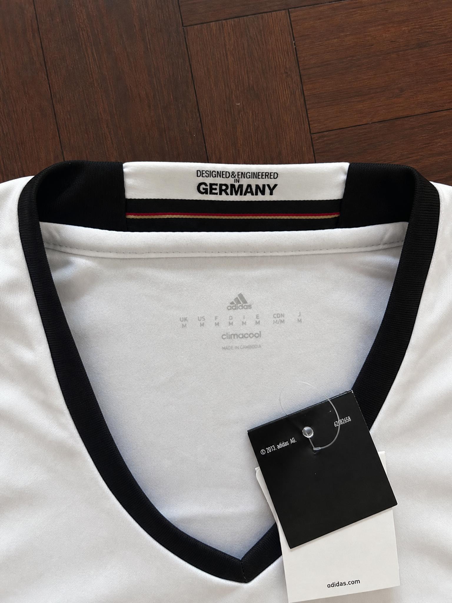 adidas Germany Football Jersey White Black Red Gold M New