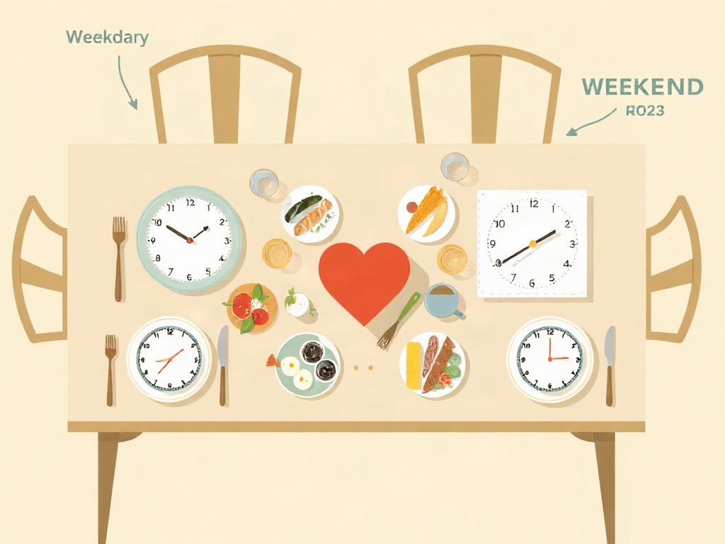 Image for Irregular Meal Timing Between Weekdays and Weekends Raises Men's Heart Risk 14–21%