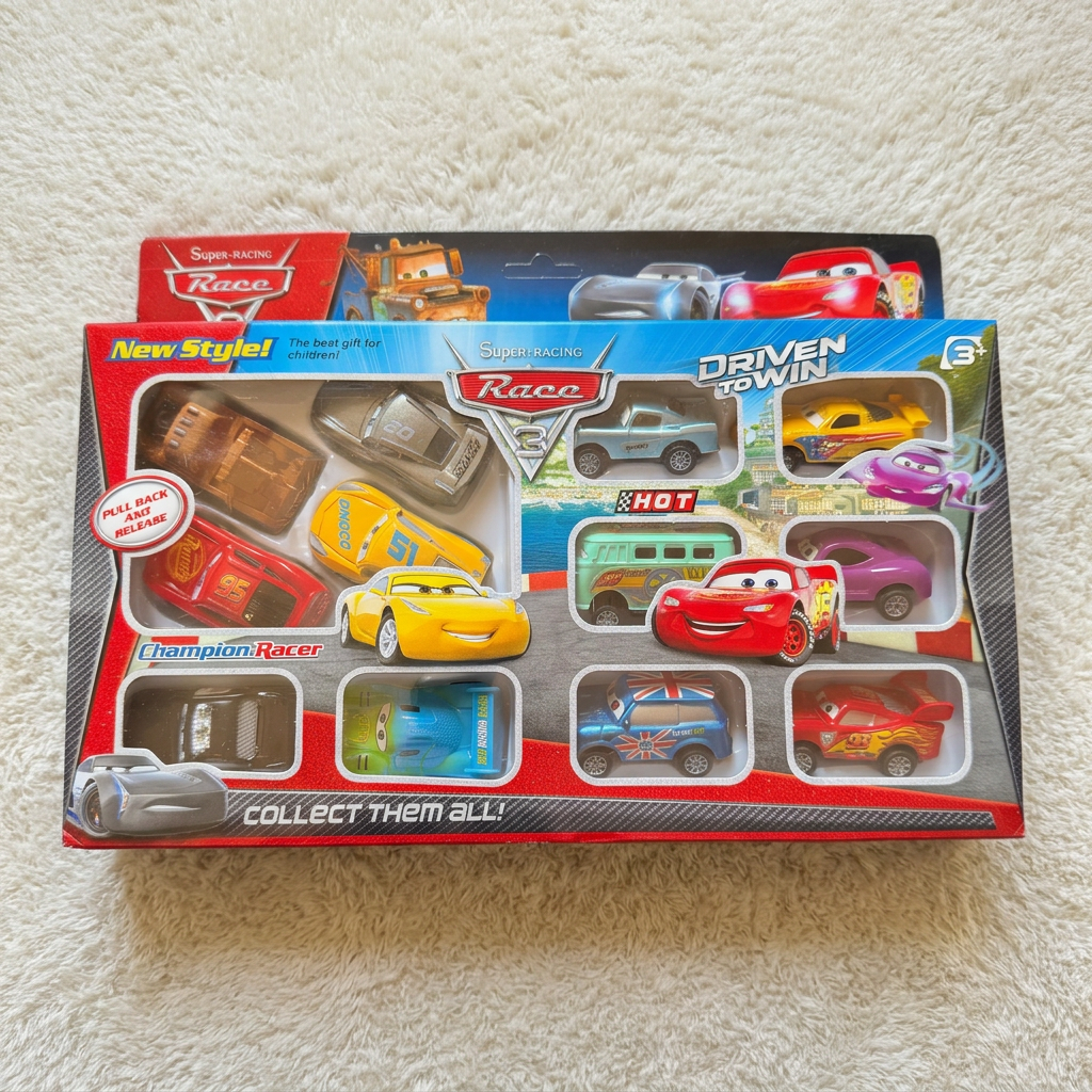12-Piece Pull-Back Racing Car Toy Set – New